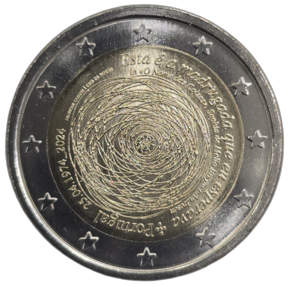 2 euros conmemorativa 50 Años del 25 de Abril de 1974